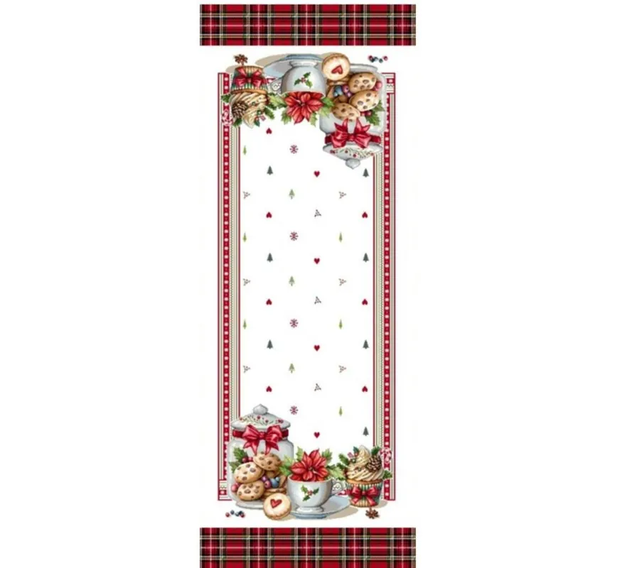 Tapiserie față de masă, Crăciun Colinde de Crăciun, 45x140cm - Calitate de top