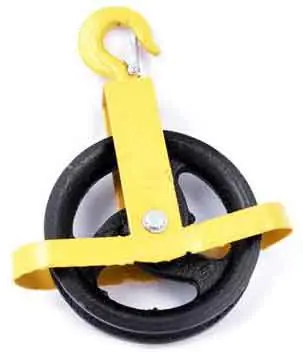 Favoritul clienților | Disc de construcție (scripete de frânghie cu rulment) 140 mm, galben, XL-TOOLS