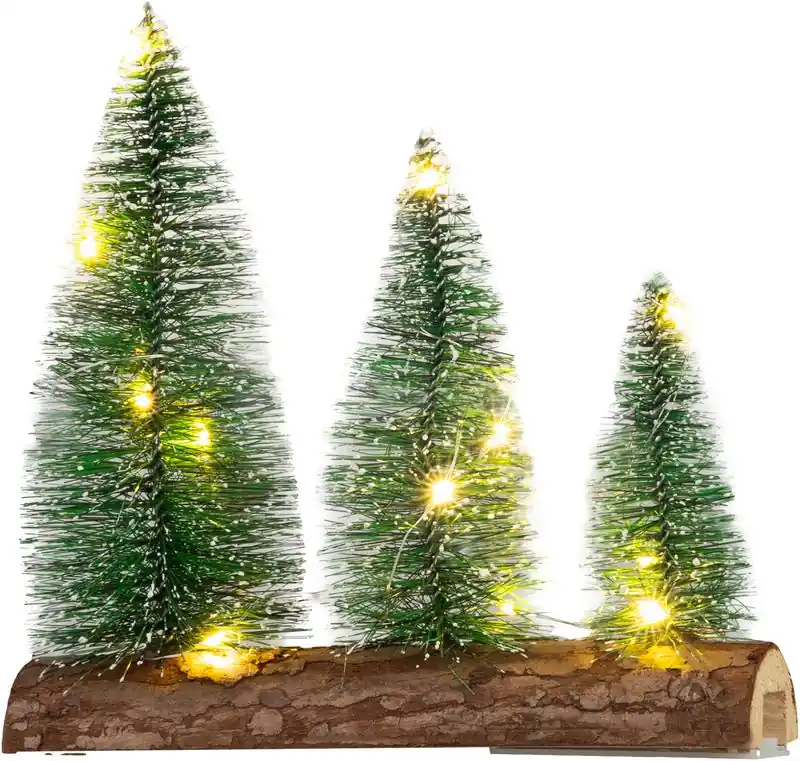 Decorațiuni MagicHome Crăciun, pomi, plastic, 12xLED alb cald, 20x5x20 cm, 2xAAA - Selecție premium