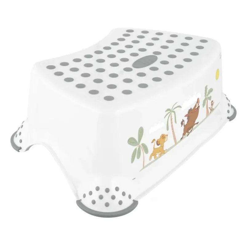 Preț de fabrică | Scară pentru copii UH antiderapantă LION KING, albă