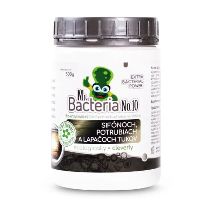 Calitate premium - Activator Mr.Bacteria nr. 10, pentru descompunerea grăsimilor din sifoane și separatoare de grăsimi, 500 g