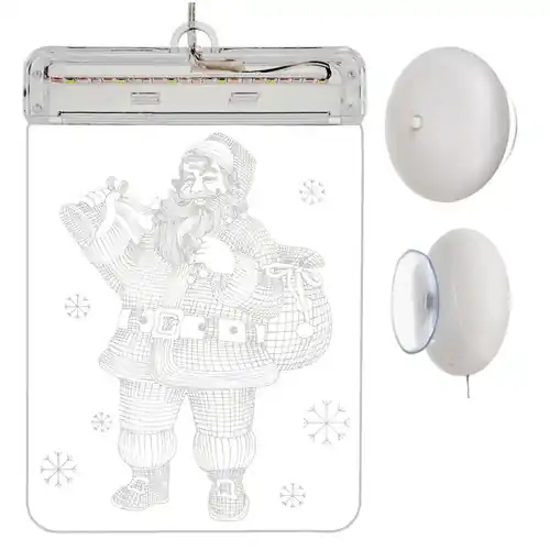 Bestseller | Vitraliu 3D LED - Mos Craciun