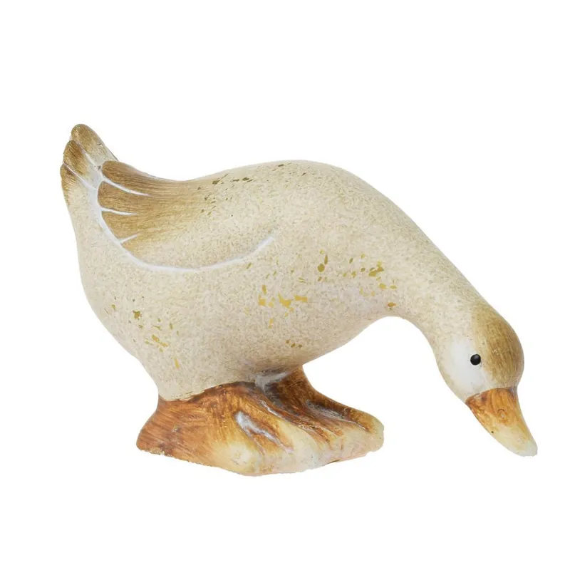 Figurina rață 14,1x6,3x8,3cm ceramică albă - Retur simplu