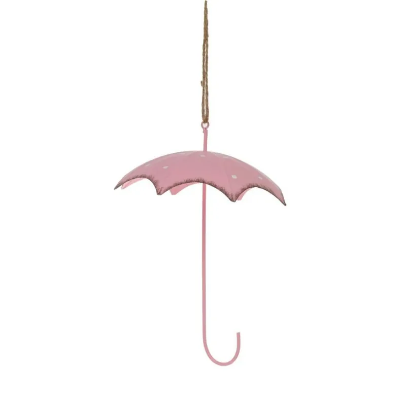 Reducere specială | Decor umbrela suspendata 14 cm metal roz