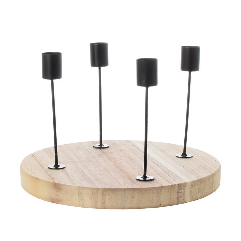 Sfeșnic de Advent lemn 25x10/14cm | Produs lansat recent