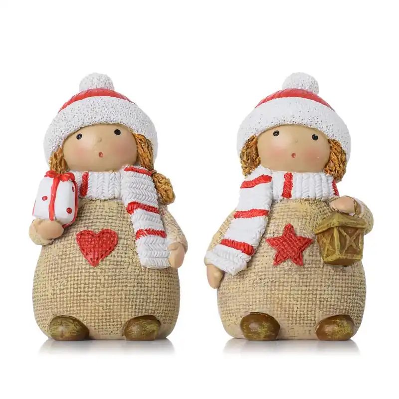 Comandă azi | Figura copil eșarfă/șapcă 6x5x10cm mix polirășină