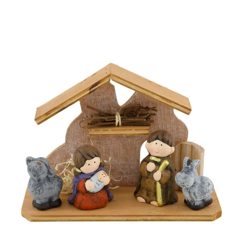 Bethleem Sfânta Familie ceramică 20x8x14cm - Promoție limitată