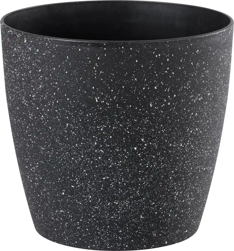 Economisește acum | Ghiveci Strend Pro Stone, 28x26 cm, negru, efect piatra
