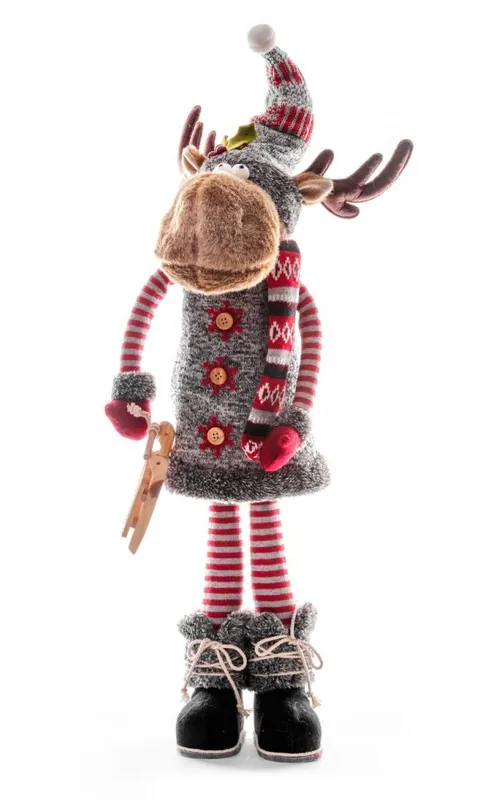 Decor de Crăciun MagicHome, căprioară de ren, în picioare, 81 cm | Produs popular