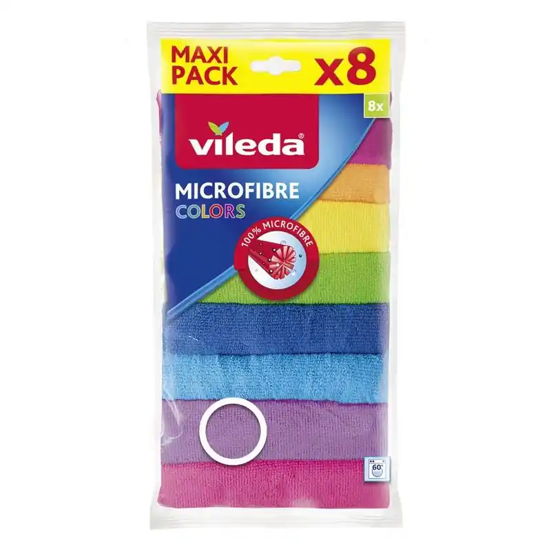 Pânză Vileda Microfibre Culori, microfibre, ambalaj. 8 buc - Produs popular