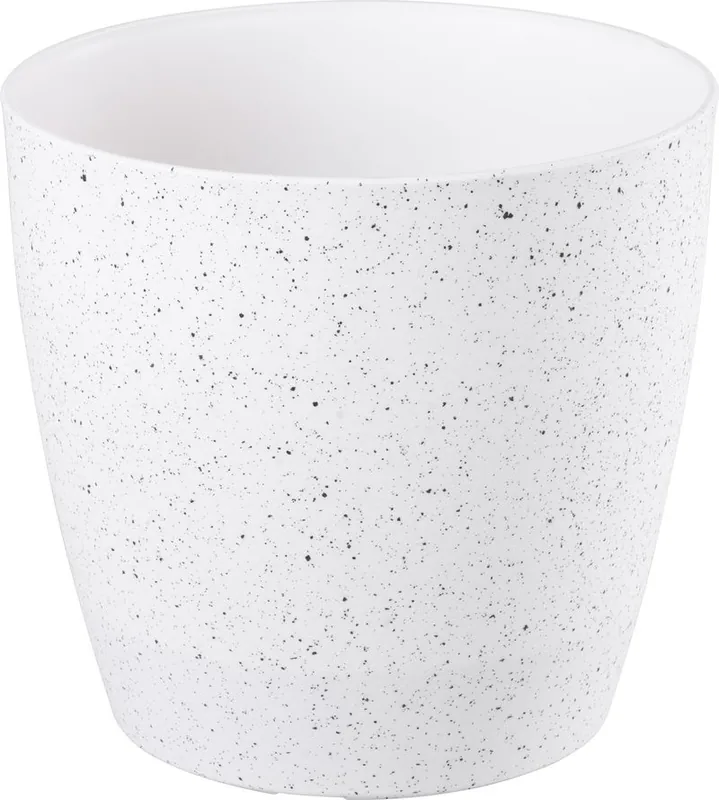 Ghiveci Strend Pro Stone, 28x26 cm, alb, efect piatra | Promoție