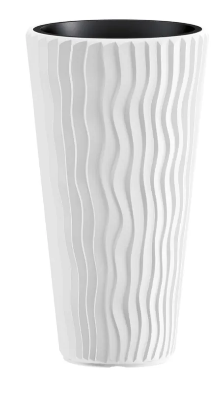 Jardiniera cu insert SANDY Slim 400, alb | Stoc pe terminate