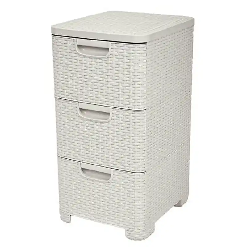 Comandă simplu | Comodă Curver® STYLE 3x sertare, crem, 33x60x38 cm