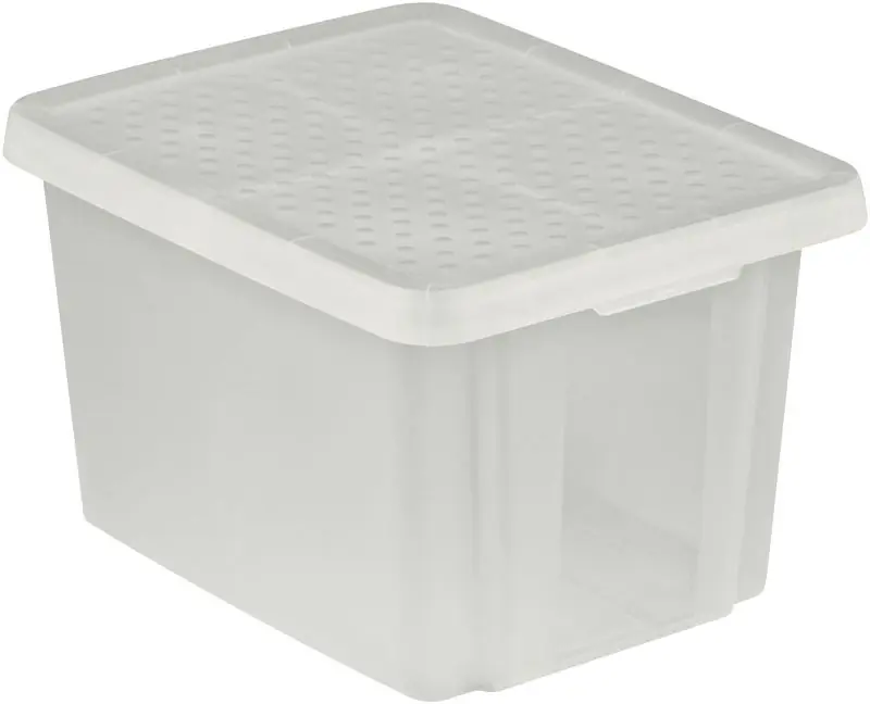 Livrare imediată - Cutie cu capac Curver® ESSENTIALS 26 lit., translucid, 44x34x27 cm