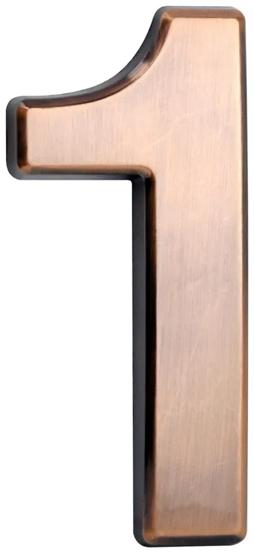 MagicHome numărul „1” acasă, cu bandă adezivă, bronz, descriptiv, 45x100 mm, ABS | Ofertă pentru o perioadă limitată