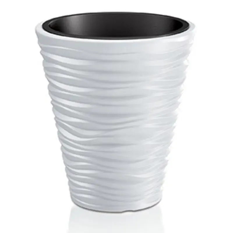 Ghiveci SAND 350, 345x385 mm, alb, insert - Ultima șansă