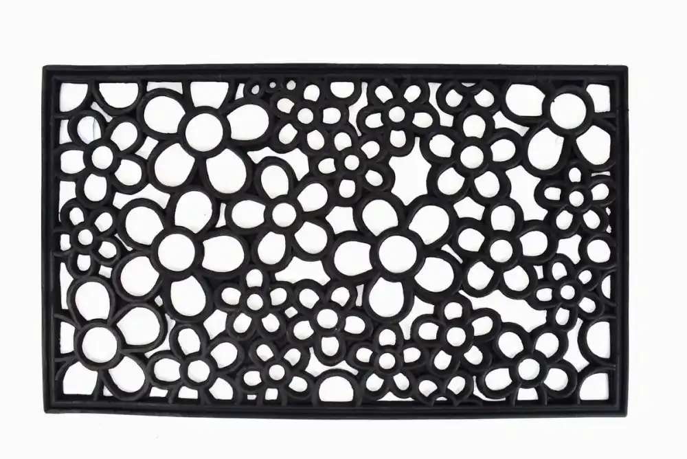 Plată sigură | Mat 45x75 cm cauciuc FLOWERS KLC