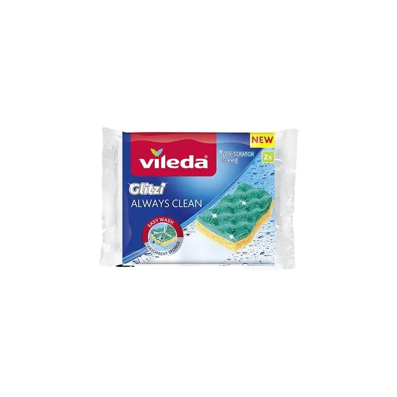 Burete Vileda Glitzi Always Clean, vâscos, ambalat. 2 buc | Reducere extra