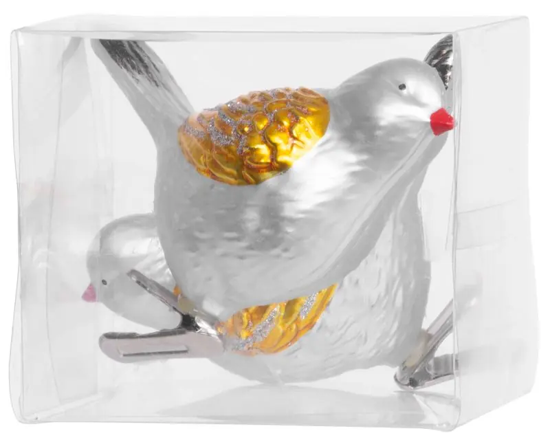Până la epuizarea stocului - Decor de Craciun MagicHome, 2 buc, pasari, pentru brad, 11 cm