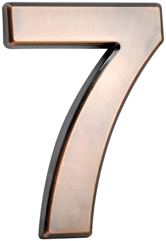 MagicHome numărul „7”, acasă, cu bandă adezivă, bronz, 70x100 mm, ABS | Promoție specială