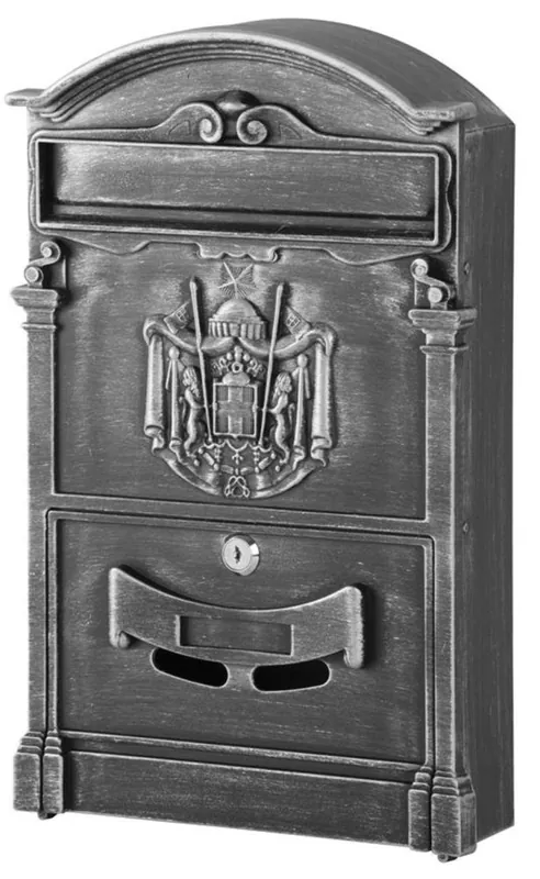 Cutie ALU, aluminiu, argint antic, poștal, 255x90x410 mm | Cantități limitate