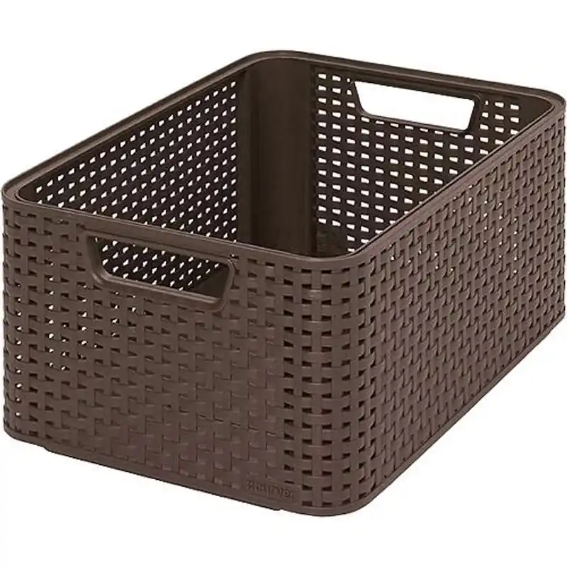 Până la epuizarea stocului - Coș Curver® STYLE2 M, maro închis, 38x29x17 cm
