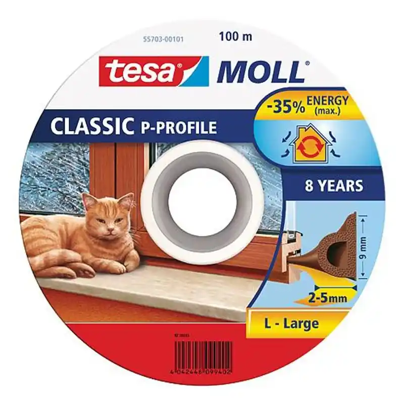 Etanșare profil Tesamoll® P, 9 mm, maro, 100 m - Economisește