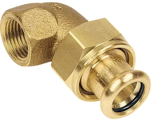 Retur simplu - Cot olandez cupru presare Sanha 15x1/2" FI
