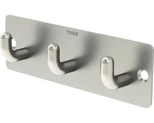 Cuier Pinky din inox mat cu 3 agatatori, prindere prin insurubare - Reducere suplimentară
