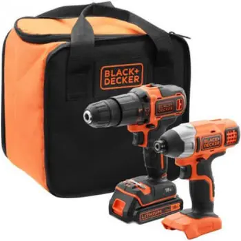 Set de scule electrice Black&Decker BCK21S1S (BDCHD18+BDCIM18) | Cumpărături sigure