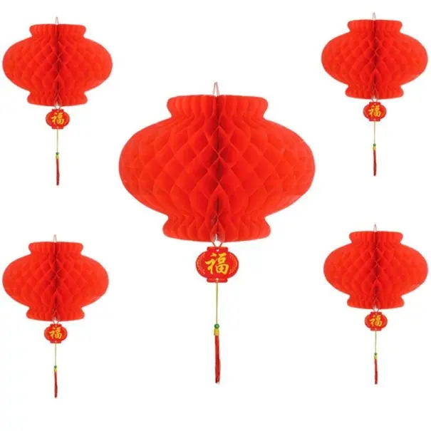 Calitate de top | Decor de agățare din hârtie 6 buc