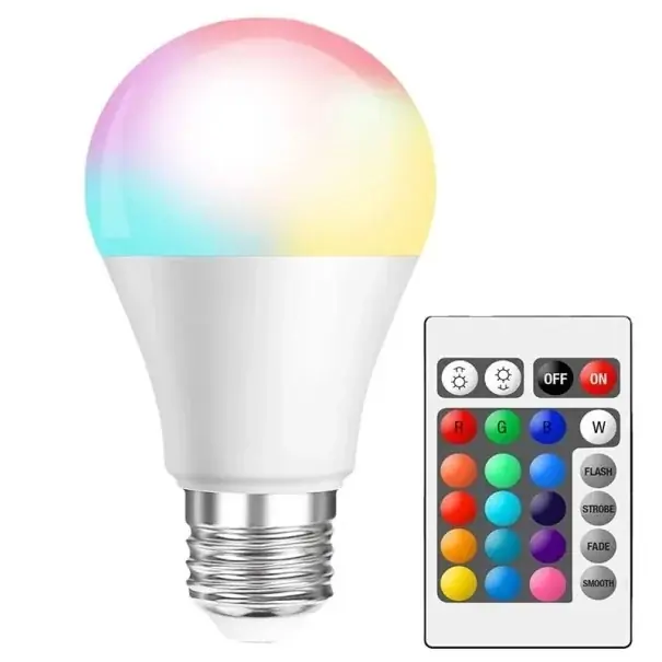 Bec LED color E27 cu telecomanda | Noutate în catalog