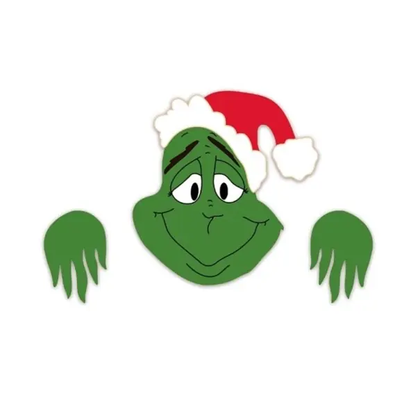 Decor pentru gard de Crăciun Grinch | Preț special online