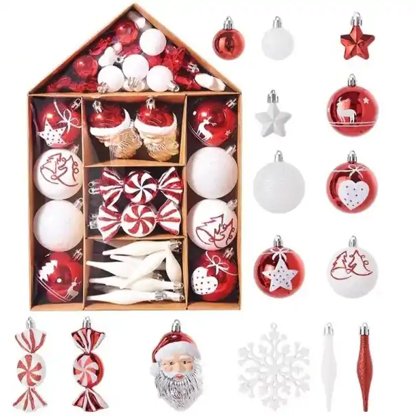 Set decoratiuni de Craciun 70 buc H1166 - Produs premium