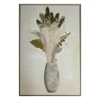 Promoție specială - Tablou cu rama Dreptunghiular pe Panza Alb Jaron II H123xL83cm