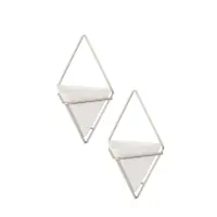 Produs lansat recent - Set 2 ghivece din Ceramica Alb L11xH19cm Trigg