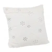 Perna decorativa cu blanita sintetica Alb Fulg de Nea 45x45cm | Ofertă specială
