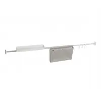 Reducere exclusivă - Organizator telescopic din Aluminiu Argintiu Sure Lock HxL114cm