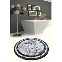 Covoras de baie din Catifea Multicolor D100cm Marmor | Alegerea clienților