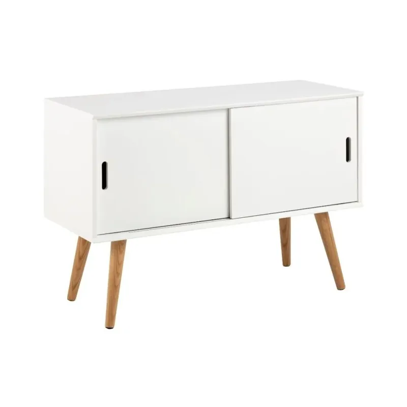 Se poate comanda | Comoda alba din lemn de stejar si MDF, 100 cm, Mitra Actona