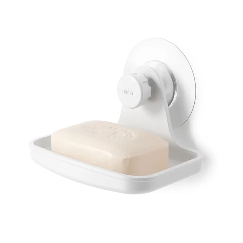 Savoniera alba din plastic Flex Adhesive Umbra | Comandă acum