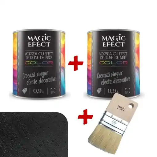Ultimele zile - Pachet 1+1, vopsea decorativa, Magic Black, interior, 1.8 litri, Magic Efect