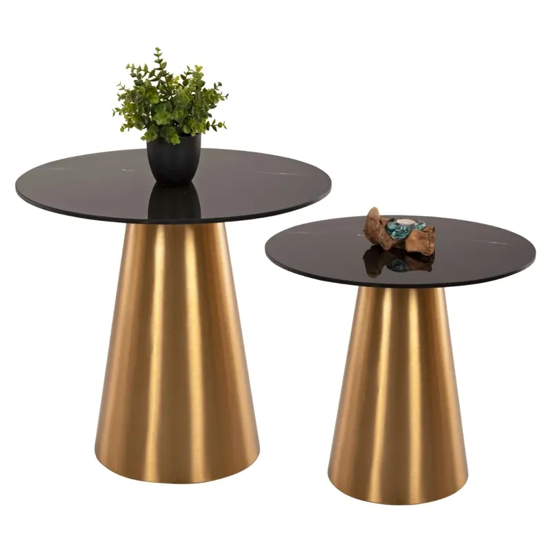 Ofertă excelentă - Set 2 masute de cafea DOHAV Ø43x42/56x52 CM