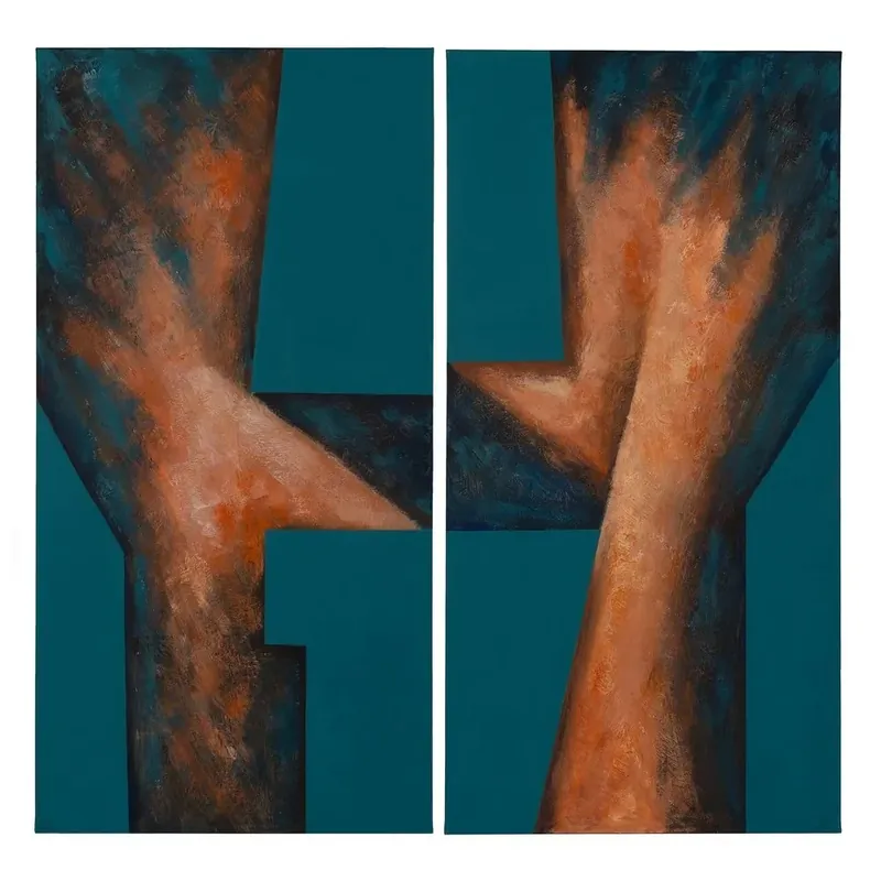 Reducere specială - Set 2 tablouri SEVIN ABSTRACT 70 x 140 CM