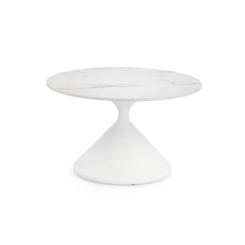 Masuta de cafea JOONA WHITE Ø70 x 40 CM - Ultimele bucăți